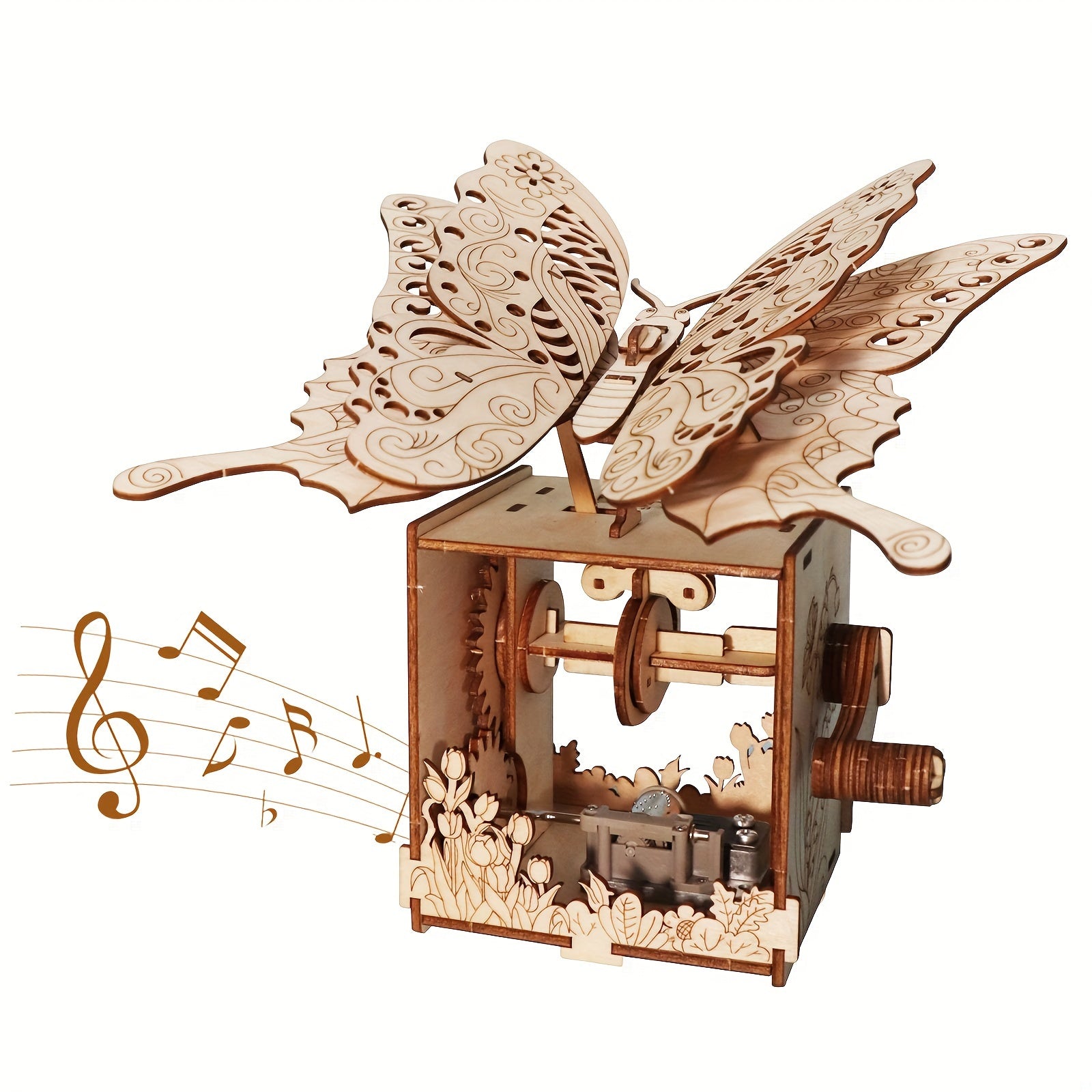 3D Handmade Wooden Butterfly Music Box You Are My Sunshine Assembly Model Kit - Holidays, Birthdays, Christmas Gifts 3D Handmade Wooden Butterfly Music Box You Are My Sunshine Assembly Model Kit - Holidays, Birthdays, Christmas Gifts